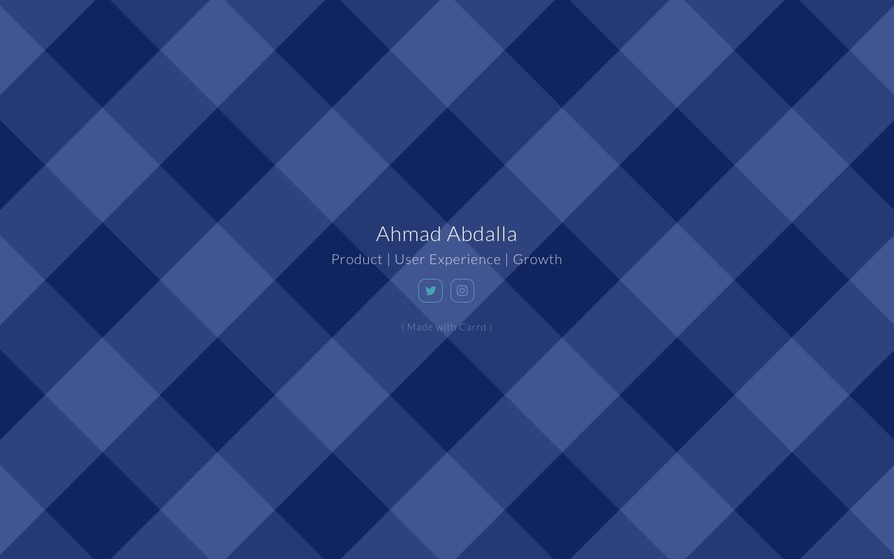 Carrd profile picture for @ahmad